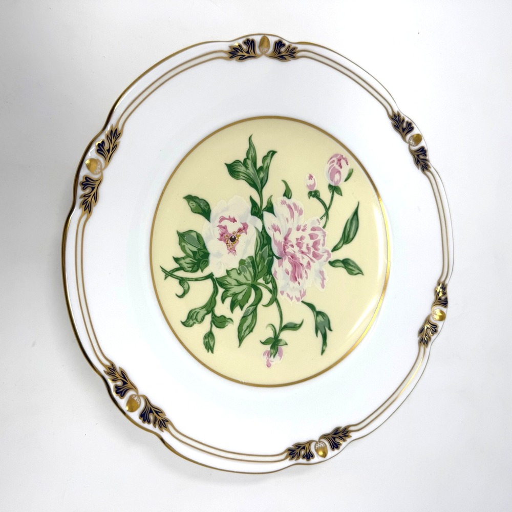 Royal Crown Derby Peony Flowers for an Indian Prince Plate Ltd. Edition 44/1500